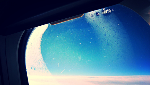 Photo from 16:9clue of airplane window